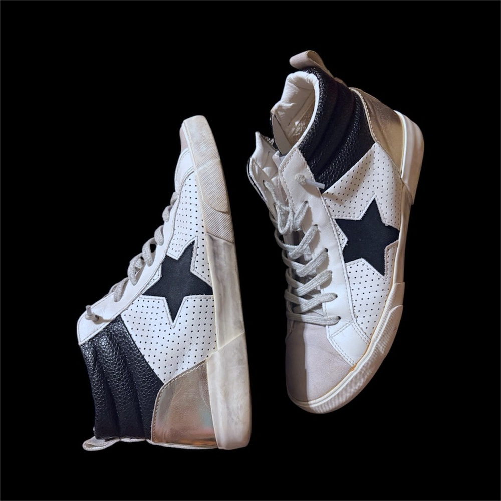 Vintage Havana Black Star High-Top Sneakers